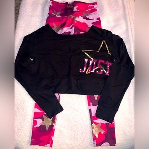 Girls Justice Crop top and leggings